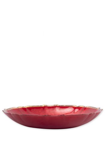 Vietri Baroque Glass Red Large Bowl