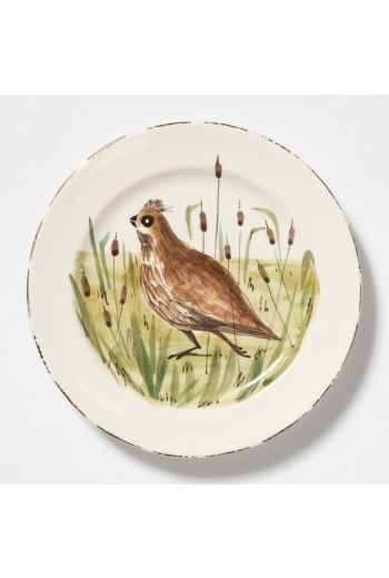 Vietri Wildlife Quail Dinner Plate