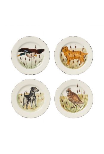 Vietri Wildlife Assorted Salad Plates - Set of 4