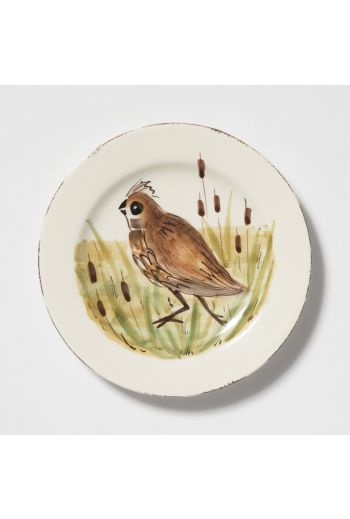 Vietri Wildlife Quail Salad Plate