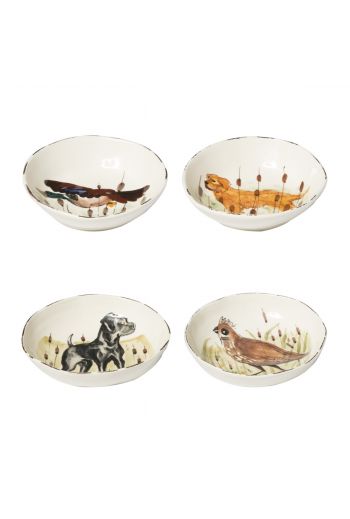 Vietri Wildlife Assorted Pasta Bowls - Set of 4