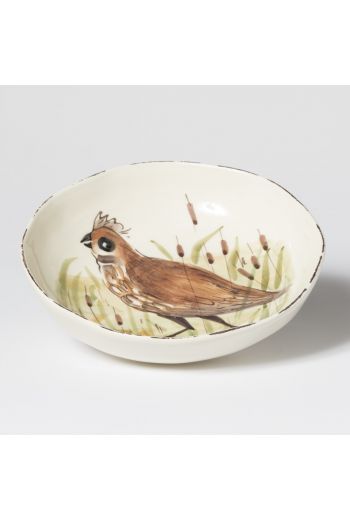 Vietri Wildlife Quail Pasta Bowl