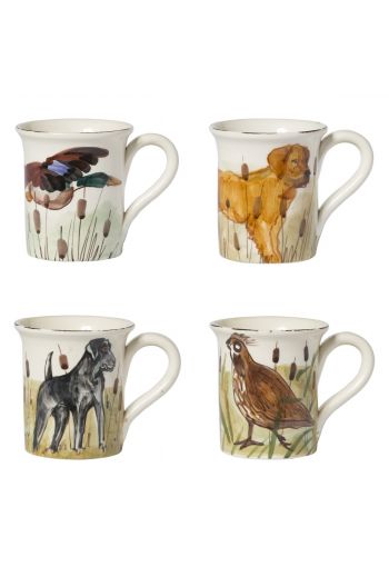 Vietri Wildlife Assorted Mugs - Set of 4