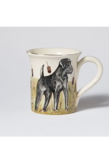 Vietri Wildlife Black Hunting Dog Mug