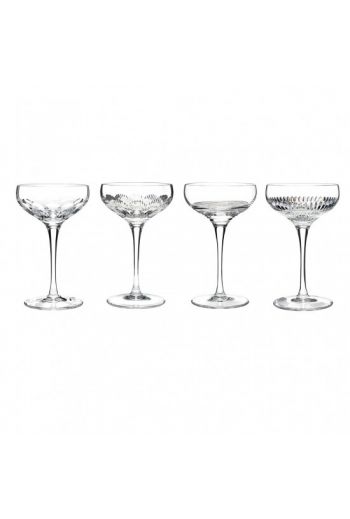 Mixology Assorted Clear Champagne Coupe, Set of 4