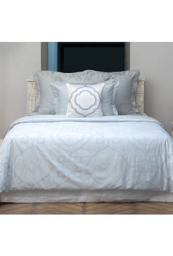 YVES DELORME Odyssee Full/Queen Flat Sheet 94x116 - Available Color: Ice                                          